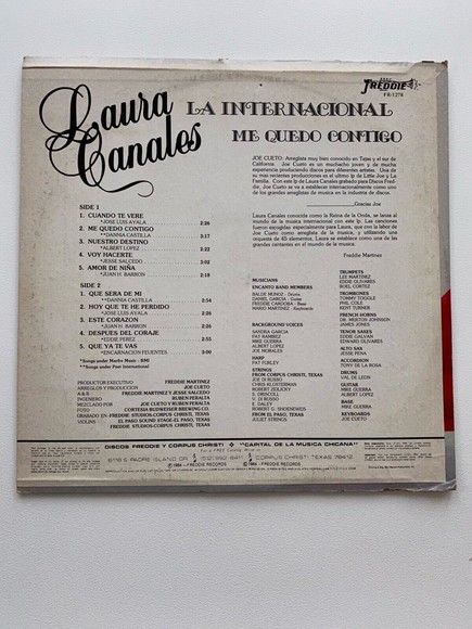 Laura Canales La Internacional Me Quedo Contigo LP Freddie Records FR-1278 VG+ - Picture 2 of 7